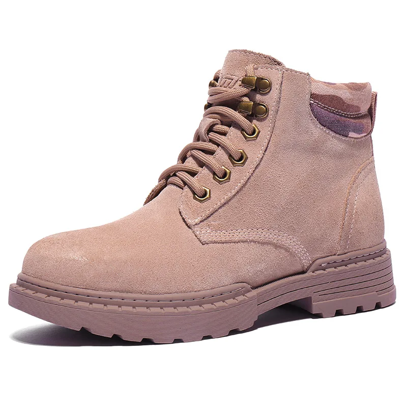 CAMEL/Новое поступление; мужские и женские Треккинговые ботинки; походные ботинки для альпинизма; Уличная обувь; нескользящие кожаные тактические ботинки; обувь - Цвет: A94066600-Pink-M