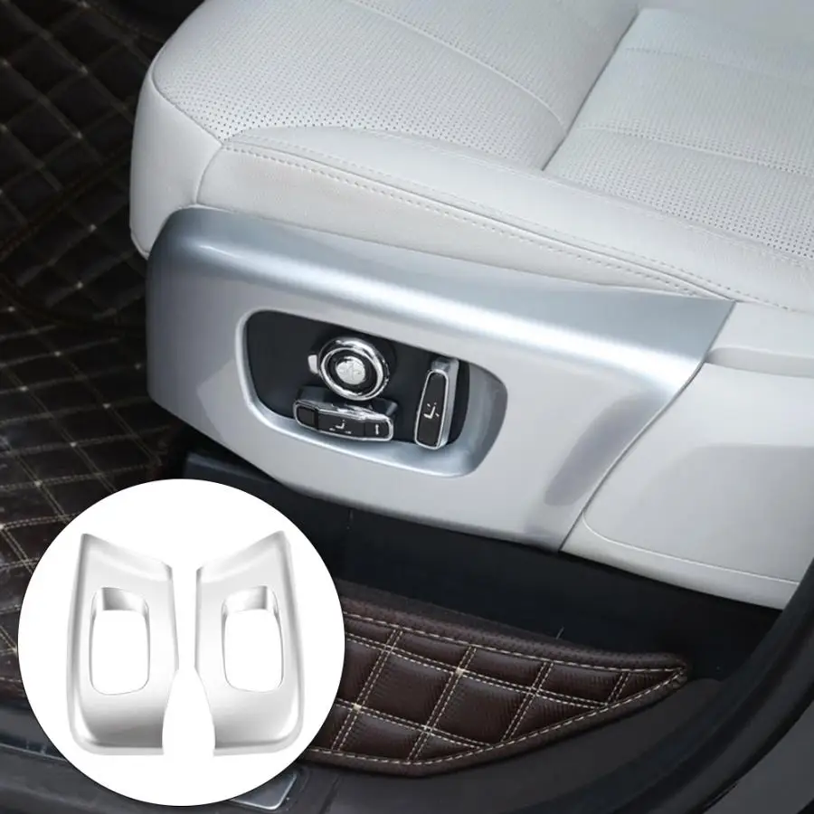 

2Pcs Car Silver Seat Side Cover Frame Trim Large Fit for Range Rover Evoque 2020 ABS Material car accessories