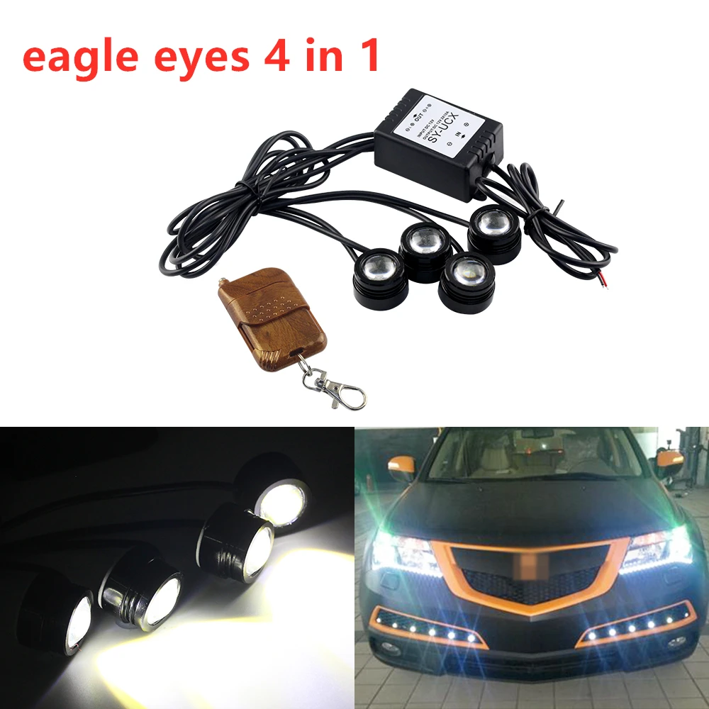 1 набор Автомобильный светодиодный помочь вспышки Eagle Eye 4 в пульт дистанционного