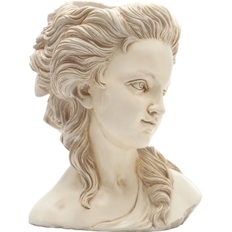 

Adeline Head Portraits Resin Vase Sculpture Creative Living Room Desktop Succulent Plant