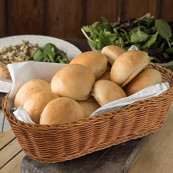 

3 Pack Woven Serving Baskets for Bread Fruit Vegetables, Restaurant Serving & Tabletop Display Baskets Oval