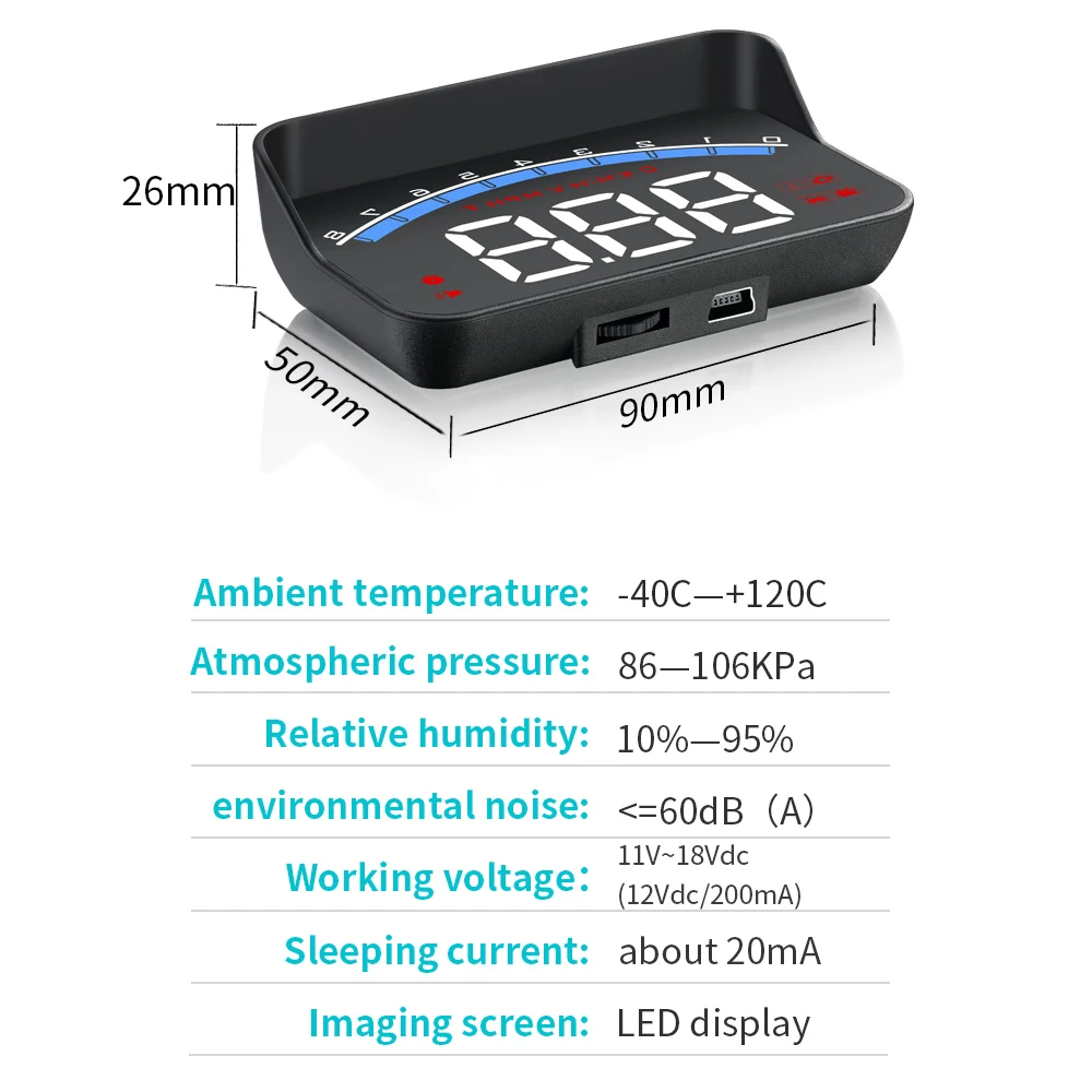 HUD ÷ M6S OBD2   溸 ӵ  ũ , ڵ ׼, ڵ  ÷