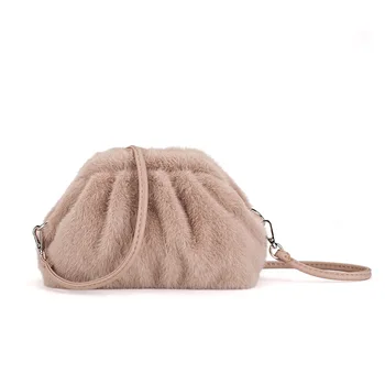 

Plush Small Bag Women 2020 Autumn and Winter New Fashion Leisure Net Red Cloud Flower Bag Single Shoulder Messenger Bag