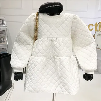 

Fashion Diamond Plaid Doll Dress Women's Autumn And Winter 2020 New Korean Loose Pullover Sweet Short Skirt