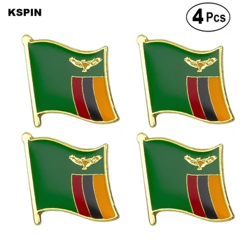 

Zambia Flag Pin Lapel Pin Badge Brooch Icons 4PC