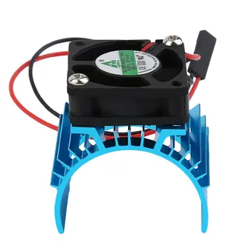 

Blue RC Parts Electric Car brushless Motor Heatsink Cover + Cooling Fan for 1:10 HSP RC Car 540 550 3650 Size Motor Heat Sink