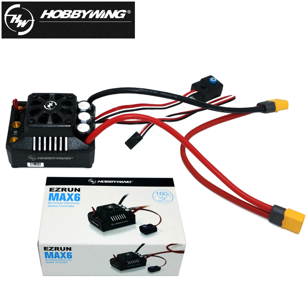 HobbyWing EZRUN SL 4985-1650KV/5687-1100KV 4-Pole Sensorless Brushless Motor With MAX6 160A Waterproof ESC For 1/6 1/7 RC Car