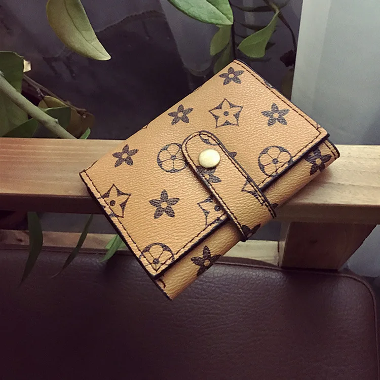 

2019 New Style Printed Short Wallet Two-fold Practical Women's Wallet