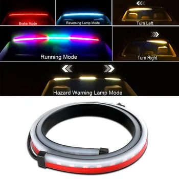 

37in 7-Colors Car LED Rear 3rd Reverse Brake Strip DRL Warning Light Turn Signal Car Headlight Decoration Car Tail Lamp