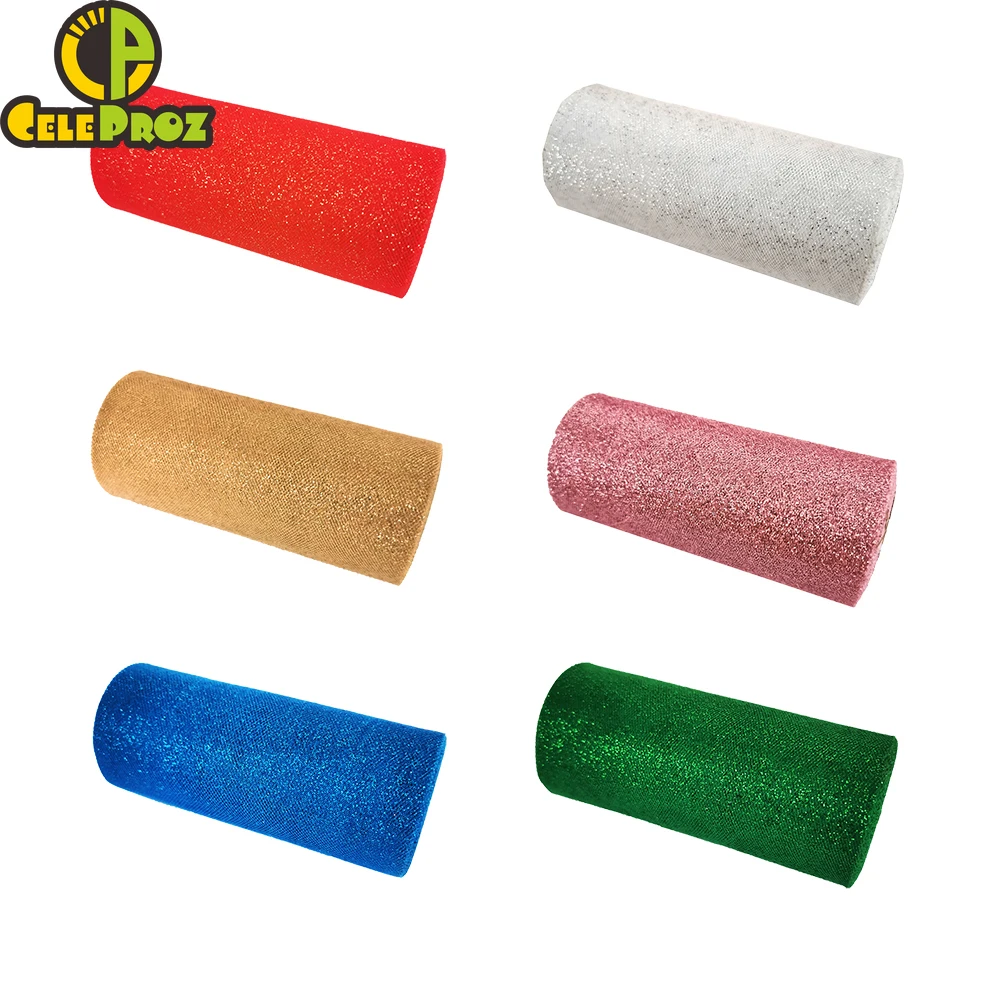 

25Yards Glitter Tulle Rolls Sparkly Sequin Tulle Mesh Spool Wedding Birthday Party Table Runner DIY Tutu Pom Skirt Party Supply