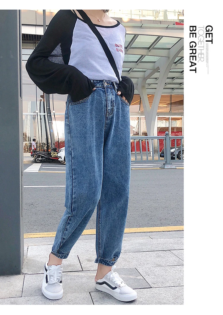 Women Mom Jeans Harem Jeans Casual Denim Pants Boyfriends Jeans Femme Trousers Ripped Jeans Vintage Retro-85