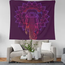 Гобелен с изображением слона, индийская мандала, богемный гобелен, настенный гобелен, настенный гобелен, гобелен с изображением мандалы, настенный гобелен Tapiz, настенный гобелен TAP444