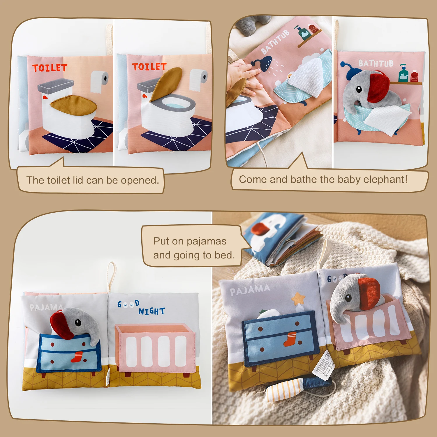 Educativos para Crianças Beiens Bebê Livro Macio Silencioso Crianças Brinquedos Aprendizagem Infantil Inteligência Desenvolvimento Chocalho 3d 19 Computers & Electronics