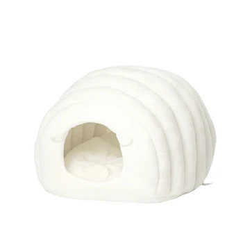 

Dog Bed Cats Litter Kennel Pet Cats House Solid Color Simple Warm Semi-closed Pets Nests PI669