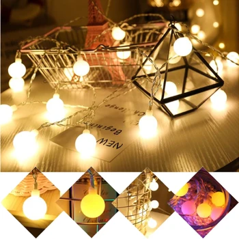 

10M 100Led Bulb Light String Ball Indoor Outdoor Waterproof Wedding Party Decorative Lights Battery And Plug Power Supply