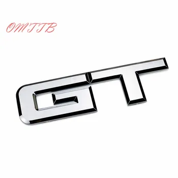 

3D ABS Chrome ABS GT LOGO Tail Trunk Rear Emblem Badge Decal car Sticker for Mustang Focus Mk 1 2 3 7 Mondeo Car Styling