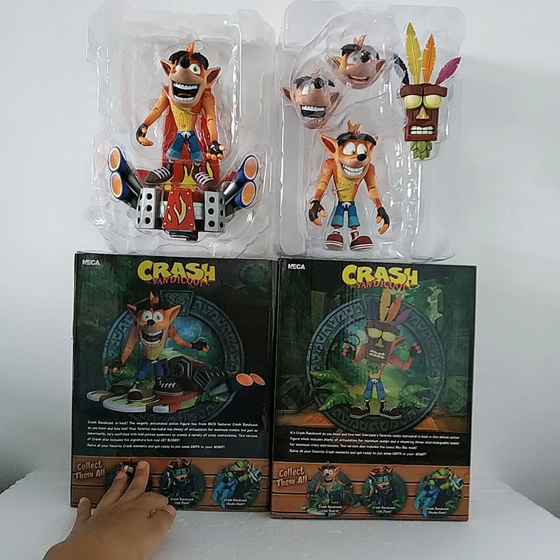 15 см-18 см NECA оригинальная игра Crash Bandicoot серия Aku маска АКУ и бандикут и струйная доска экшн фигурка модель игрушки кукла для подарка