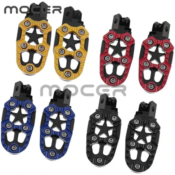 

2pcs Universal 8mm Metal Motorcycle Foot Pegs Pedals Footrests with Spring