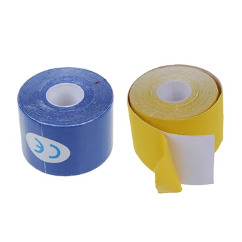 

2 Roll Sports Kinesiology Muscles Care Fitness Athletic Health Tape 5M x 5CM - Yellow & Apricot