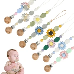 Baby Handmade Pacifier Chain Clip Dummy Nipples Holder Clips Babies Silicone Teething Chain Toy Gifts For Cute Baby Accessories