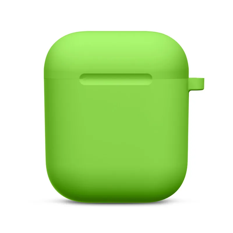 Green Силиконовый чехол для Apple Airpods противоударный чехол для Apple гарнитура для Airpods чехол s ультра тонкий Air Pods защитный чехол Аксессуары - Цвет: Green