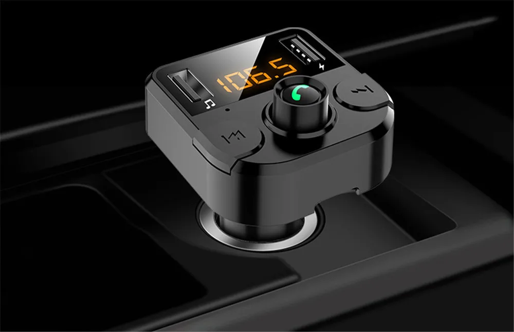 Автомобильный Bluetooth MP3 музыкальный плеер ABS беспроводной Handsfree Мобильный телефон fm-модулятор Радио Bluetooth USB передатчик Черный BT36B