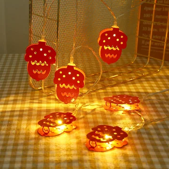 

Halloween Decoration 1.65 Meter 10LED Lights Orange Pine Cone Battery Light String for Outdoor Indoor Party Decor
