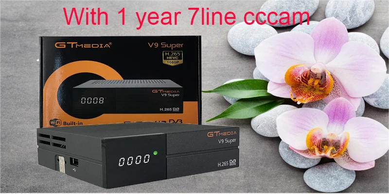 GTMEDIA V9 супер-цифра спутниковый телевизионный ресивер full HD DVB-S2 встроенный WI-FI 12 V/1.5A спутниковый декодер 1 год Испания cccam freesat v9