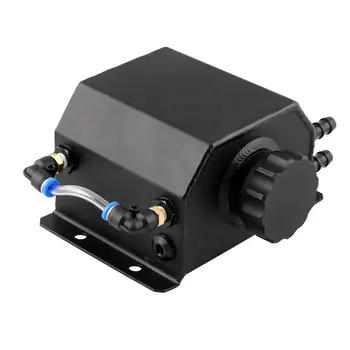 

1L Black Aluminum Radiator Coolant Overflow Bottle Recovery Water Tank Reservoir Oil Vent Pot Oil Pot Exhaust Pipe Vent Pot