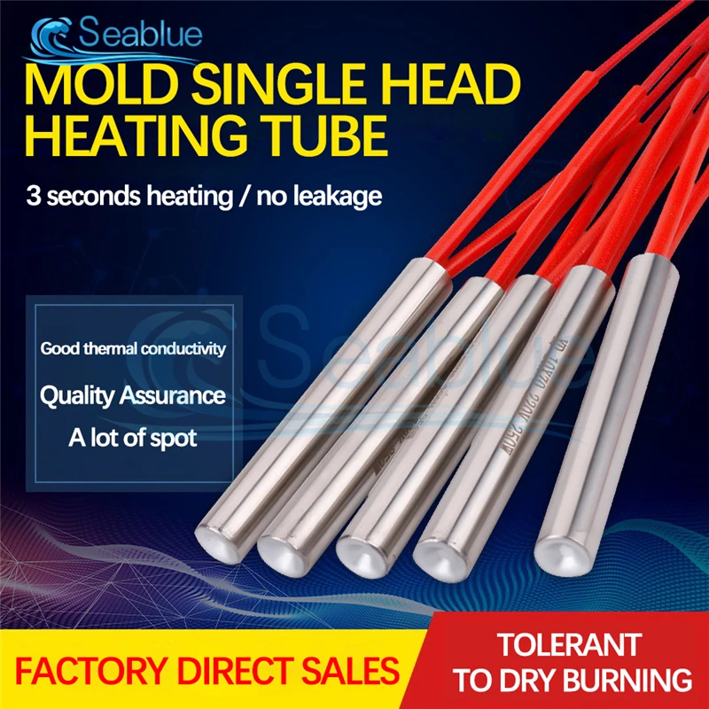 Water Heating Elements 1Pcs 220V 100W 120W Electric Cartridge Heater Element 6/8/10mm*40mm Tube Diameter Stainless Steel Tubular Heating Element