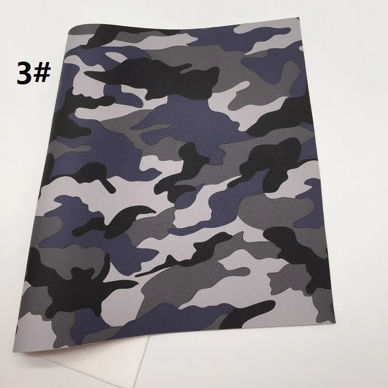 1 шт. 21X29 см камуфляжная искусственная кожа ткань, синтетическая кожа ткань кожаные листы для изготовления луков LEOsyntheticoDIY T341 - Цвет: 3