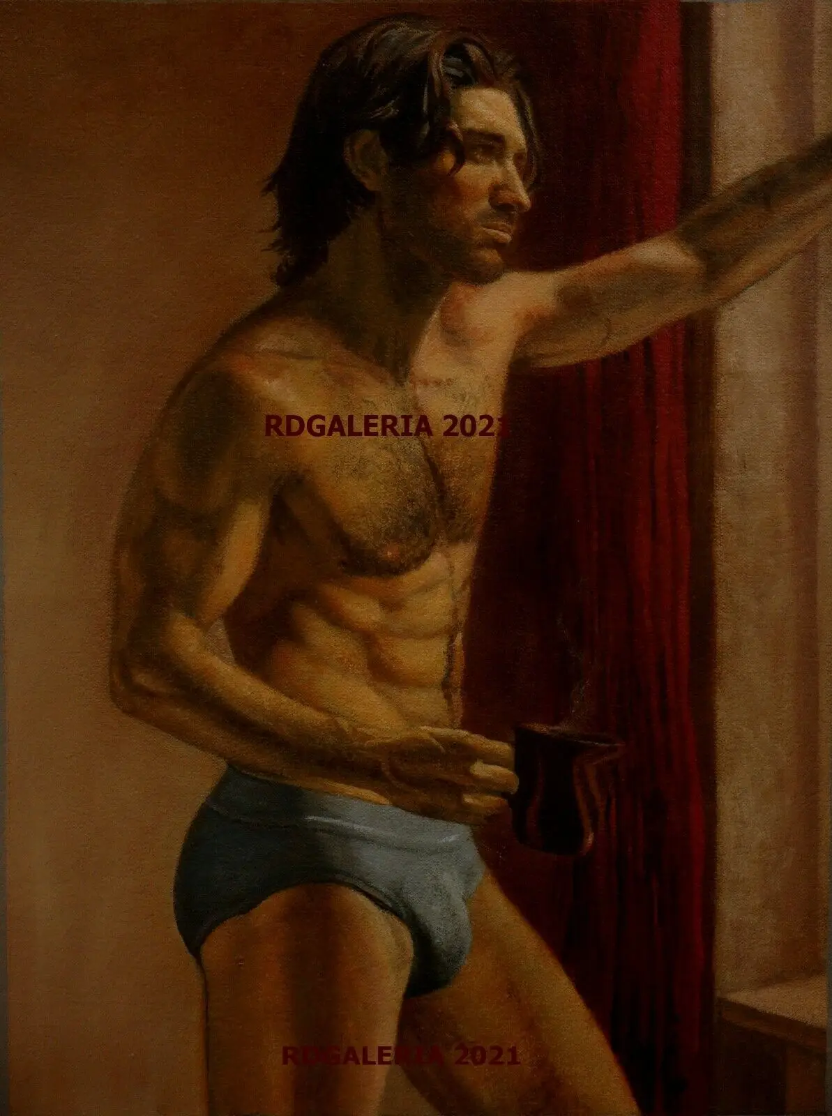 

Tasteful Nude Male Nude Acrylic Painting Realism Gay Interest LGBT