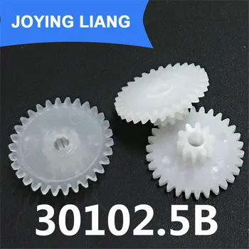

30102.5B 0.5M Plastic POM Gear Diameter 16mm 30 Teeth 10 Teeth Double Layer Gear 2.5mm Hole DIY Toy Parts Accessories