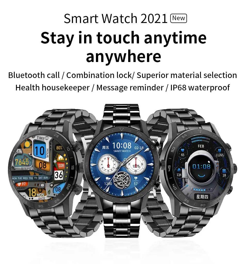 LIGE New Smart Watch Men Heart Rate Monitor ECG+PPG Men's Smartwatch Fitness Tracker Watch Dial Call Smartwatch for Xiaomi