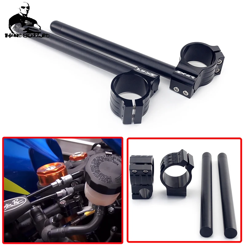 

For KAWASAKI ZX6R ZX 6R Universal Racing Adjustable CNC 41/46/50/51 mm Clip On Ons Fork Handlebars Handle Bar Cafe Racer Moto