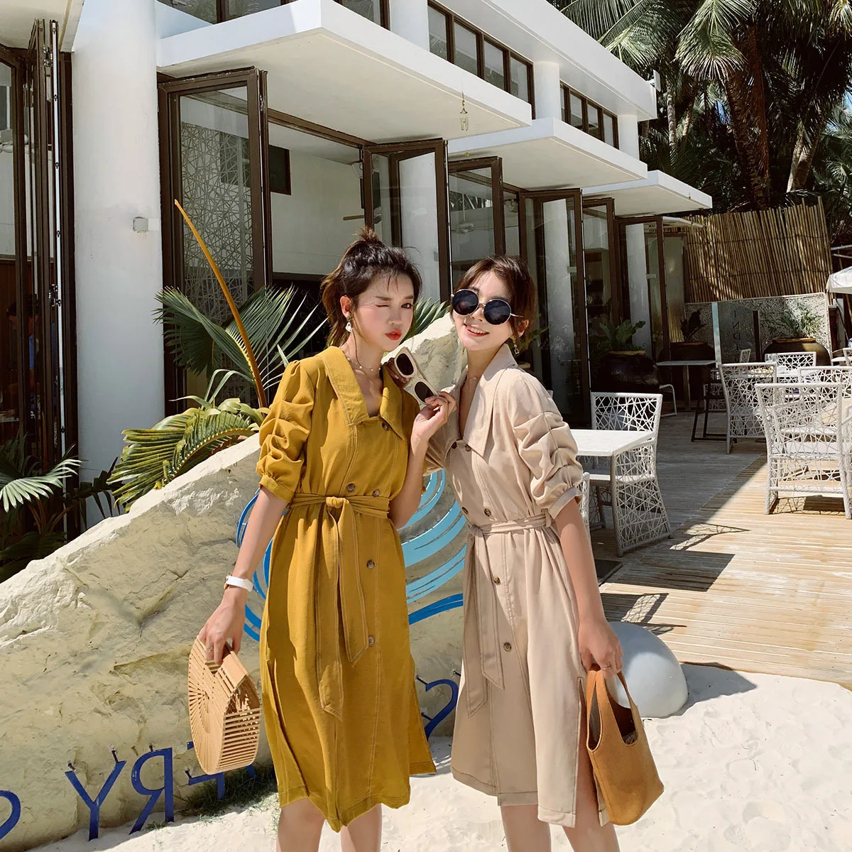 

French fu gu qun Yamamoto over-the-Knee Shirt Long Skirts Very Fairy of France Non-mainstream Platycodon Grandiflorum Skirt V-ne
