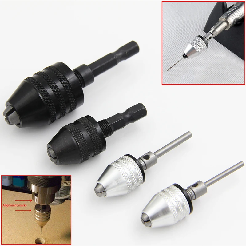 1PC Quick Change Keyless Drill Bit Chuck Hex Shank Adapter Converter Tool Three-Jaw Chuck Electric Grinder Drill electric drill attachment tool accessories electric drill accessory drill chuck woodworking drill accessories