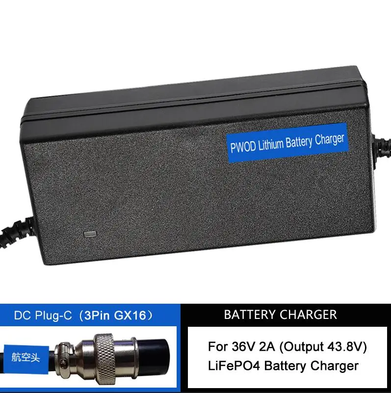 36V 2A Plug-C 43.8V 36 В 48 В 2A литиевая батарея зарядное устройство LiFePO4 батарея 43,8 в 58,4 в электрический велосипед Скутер зарядное устройство источник питания баланс автомобиля - Цвет: 36V 2A Plug-C 43.8V