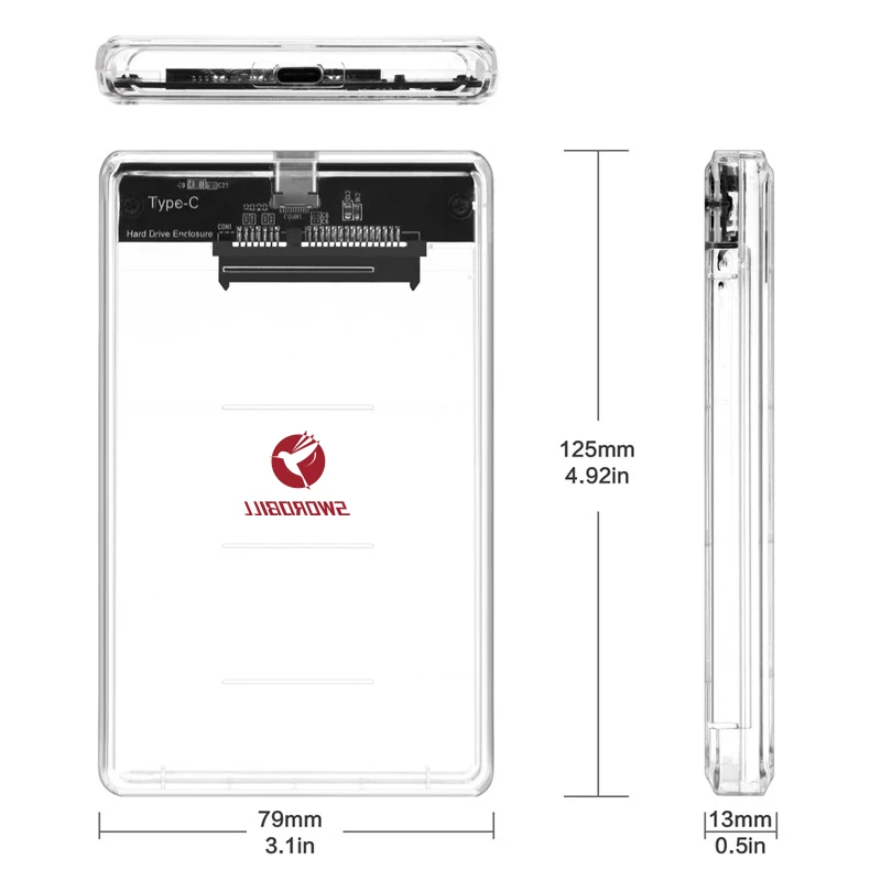 Прозрачный корпус для жесткого диска USB 2 5 Gen2 10 Гбит/с|Корпус диска| |