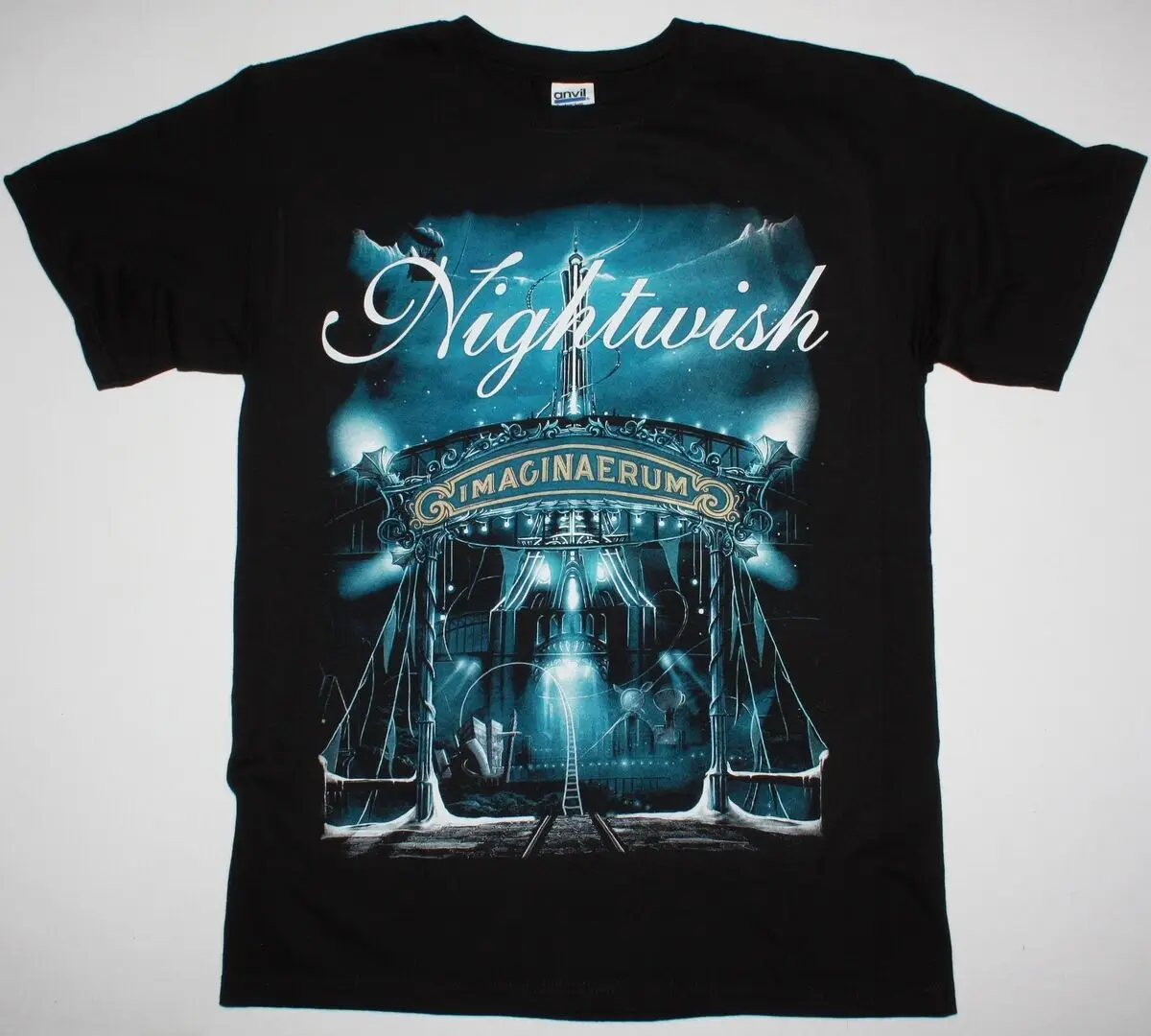 NIGHTWISH IMAGINAERUM 2011 SYMPHONIC METAL EPICA XANDRIA TARJA NEW BLACK T-SHIRT Short Sleeve Hipster Tees top tee | Мужская одежда