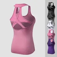 Женская Повседневная открытая спортивная майка, рубашки, все сезоны, обычная, однотонная, быстросохнущая, тонкая майка без рукавов для йоги