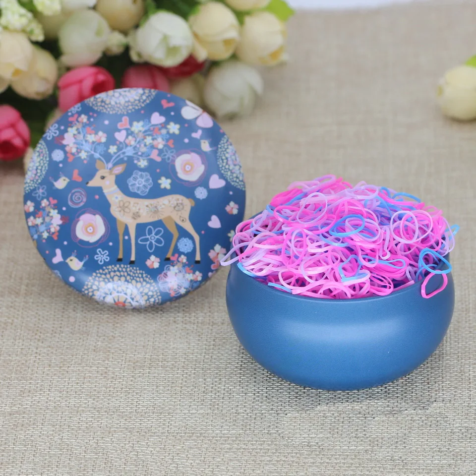Deer 1000 Spring Isnice, 1000 шт., повязка на голову с цветком, яркие цвета, резинки, фартук, галстук, сильный, постоянно тянется, маленькая повязка для волос - Цвет: Deer 1000 Spring