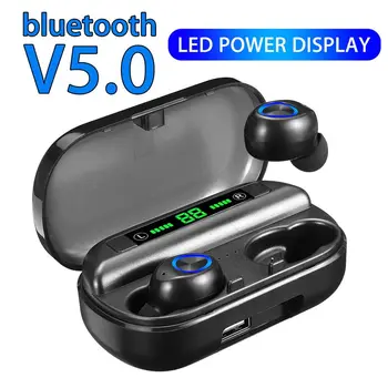 

bluetooth 5.0 TWS Earphones True Wireless HiFi Stereo In-Ear Waterproof Digital Sport Wireless Earbuds Headset For IOS Android