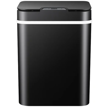 

Smart Trash Can Wireless Sensor Automatic Trash Bin Touchless Garbage Bin Bathroom Toilet Dustbin Kitchen Household Waste Bin-Bl