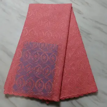 

Red High Quality Swiss Voile Lace2018 African Voile Swiss Lace Fabric African Swiss Cotton Voile Lace Fabric For Clothes