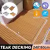 Self-Adhesive 600x2400x5mm EVA Foam Faux Teak Decking Sheet Marine Flooring Boat Decking Sheet Yacht Accessories Gray Brown ► Photo 3/6