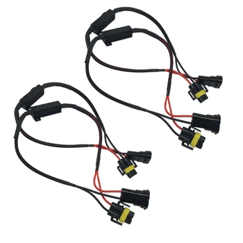 

Universal 4pcs H8/H11 Auto Lamp LED Decoder LED Wire for single resistor Decoding 50W 6Ω Aluminum Alloy