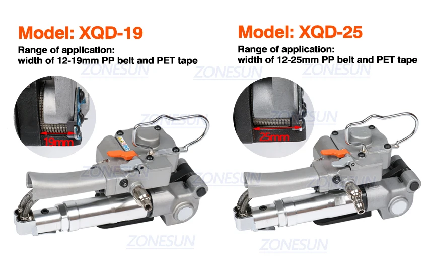 ZONESUN XQD-19 пневматический обвязкий инструмент пневматический PET пластик PP обвязкий инструмент XQD-19 ПЭТ ремень машина