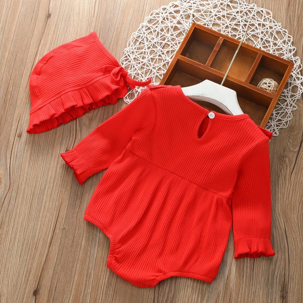 Боди для маленьких девочек, боди с длинными рукавами+ шапочка, одежда Комплекты одежды для новорожденных и маленьких девочек боди, bebe unissex,# 15F