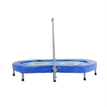 

6399 Home Children's Trampoline With Armrest Height 5 Gears Adjustment Indoor Jumping Bouncing Bed Steel Pipe Frame Bounce Bed